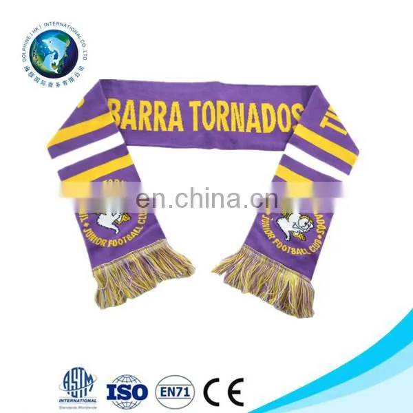 2016 Hot Sell Sports Scarf Kintted Acrylic Football Team Scarf photo-4