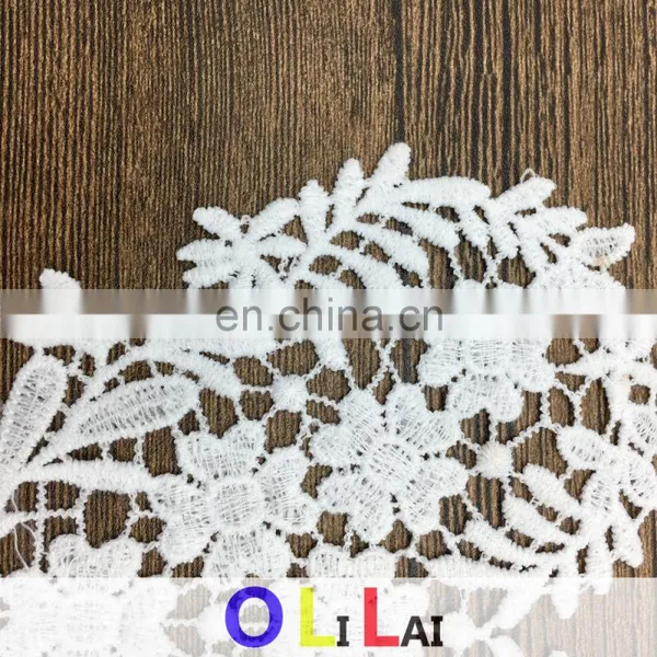 13cm OLNC4019 Sweet Flowers Style Hand Embroidery Designs Milk Polyester Lace photo-2