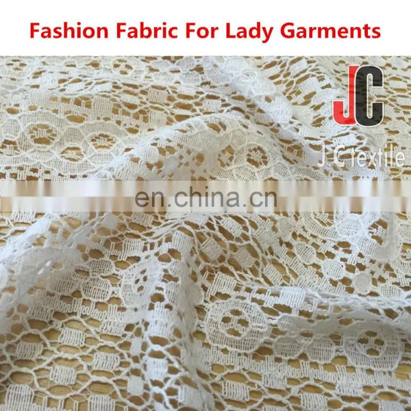 Hot Sale Elegant Cotton Nylon Lace Fabric for Lace Dress Fabric photo-3