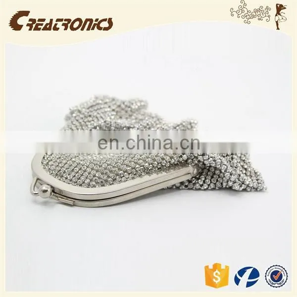 CR Korean Designer Developed Shining Diamonds Surface Skirt Design Metal Frame Fancy Elegant Indian Clutch Purses Wholesale photo-2