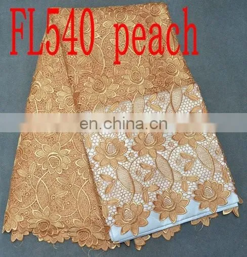 African Cord Lace Wedding Fabric for Dress(FL540)high Quality/best Price/prompt Delivery/in Stock photo-6