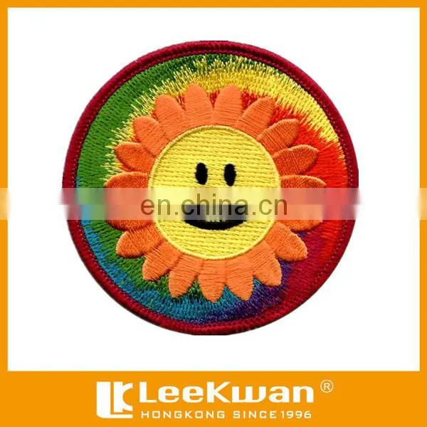 Round&colorful Smile Face Embroidery Badge/patch/emblem Sew-on Garments or Apparel photo-4