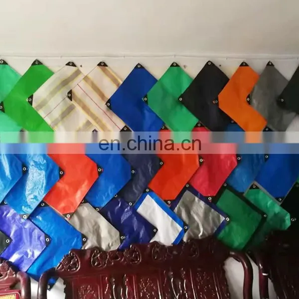 Double Red Waterproof Woven Tarpaulin Fabric PE Plastic Tarpaulin Sheet photo-7