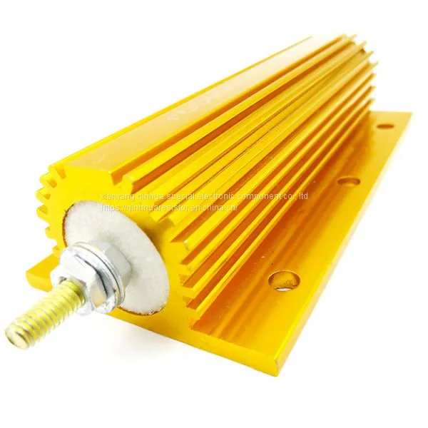 50w 200w 1ohm 10ohm Gold Aluminum Wire Wound Resistor photo-2