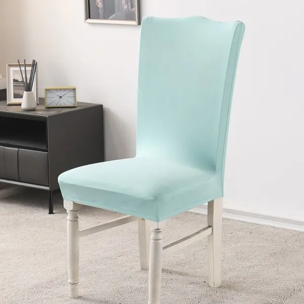 Burgundy Brushed Stretch Dining Room Chair Covers Soft Removable Dining Chair Slipcovers photo-5