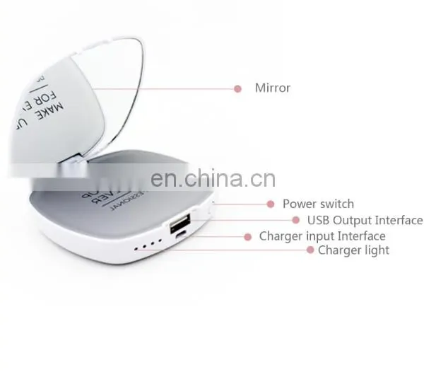 Promotional Business Gift Single USB Port Mirror Portable Power Bank 4000mah photo-4