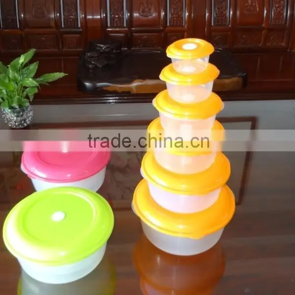 Popular 6 Pcs Set Round Plastic Food Storage Container photo-3