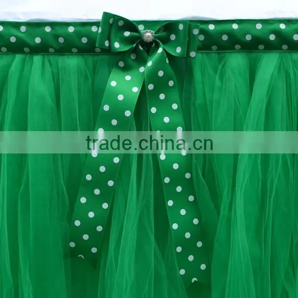 Handmade Tutu Tulle Table Skirt Cover for Slumber Party & Home Decoration SD103 photo-4