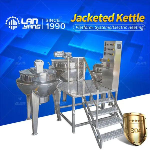 Vertical Electric Heating Jacketed Pot/Stainless Steel Jacketed Pot/Sandwich Cooking Pot/Jam Saucepan/Jacketed Pan photo-4
