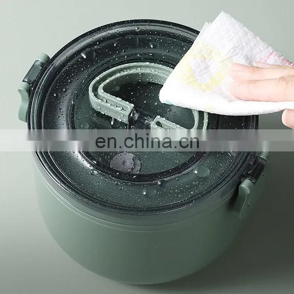 New Style Environmental Friendly Sustainable Round Adult Thermo Insulated Lunch Box photo-3