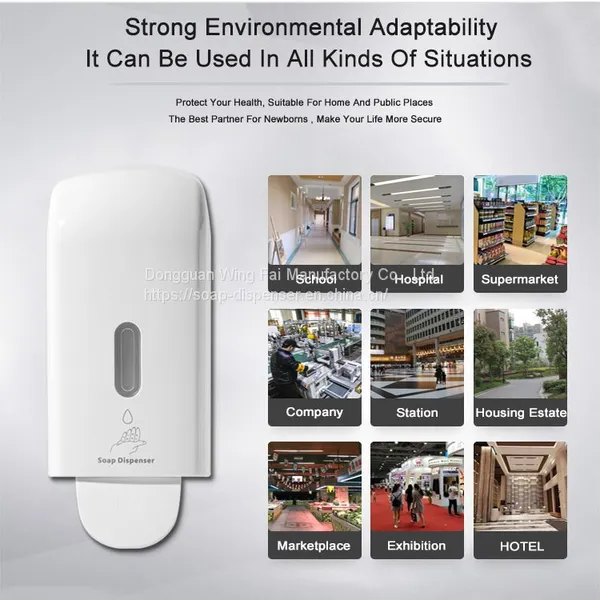 Factory Custom 1000ml Plastic Wall Mounted Hand Sanitizer Alcohol Manual Soap Dispenser For Hotel photo-4