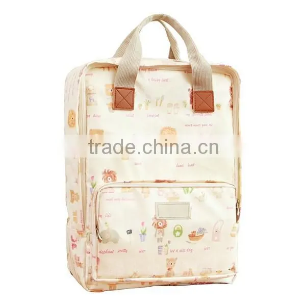 Brand Designer Flower Printing Diaper Backpack Waterproof Oilcloth Diaper Backpack Bags 2015 photo-3