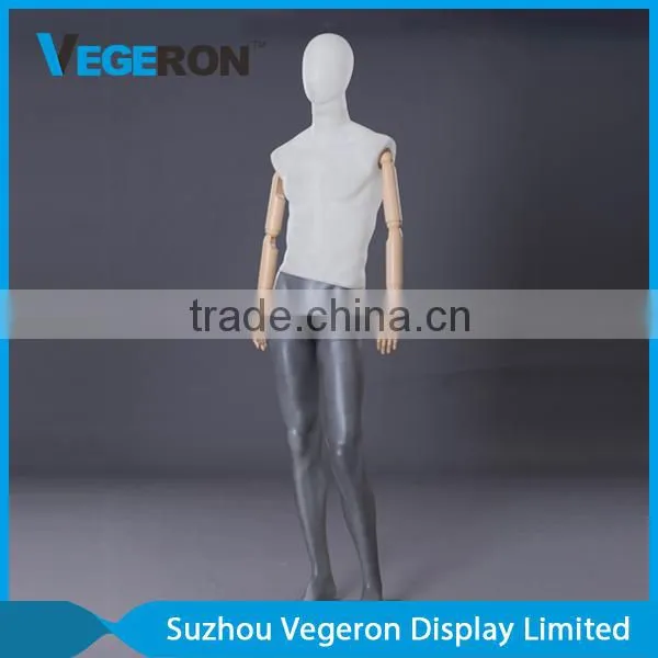 Flexible Male Mannequin With Wood Arms photo-2