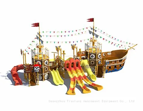 Large Scale Amusement Equipment, Fiberglass Water House, Pirate Boat, Children's Playground, Combined Slide Amusement Facilities