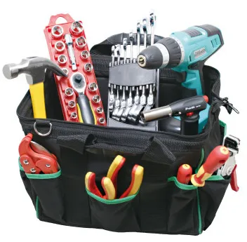 Custom Polyester Zipper and Buckle Men's Tool Carrier Bag Electrical Use Maintenance Tool Bag photo-3