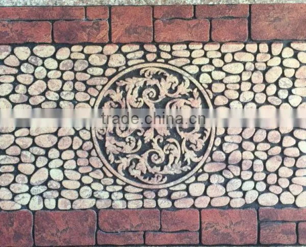 Earth Stone100% Recycled Flocking Fiber Rubber Flooring Area Rugs