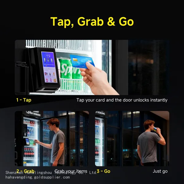 HAHA Smart AI Vending Machine With Card Reader, Combo Snack & Drink Machine, AI Visual Recognition & App Management photo-5