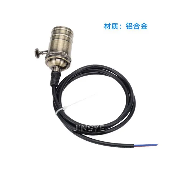 E26 Bronze Bulb Holder Lamp Light Socket With Switch photo-2