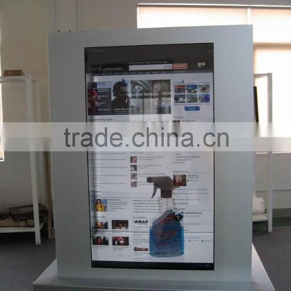32" Transparent Lcd Screen Vertical Lcd Advertising Monitor Usb Flash Drive Audio Player Video Loop Lcd Transparent Display Box photo-3