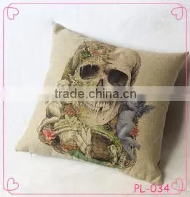 Wholesale Printing Cushion Cover Watercolor Skull Headdress Pillow Cover Sofa Cover Decorative Pillows