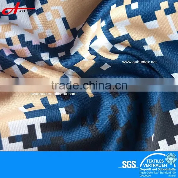 Soft Handfeeling Camouflage Printed Knitted Fabric for Men's T-shirt photo-4