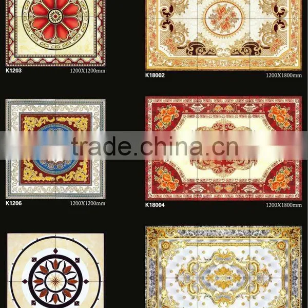 Polished Decorative Floor Tile, Big Size Carpet Floor Tile, Glazed Floor Tile 1200*1800mm photo-2