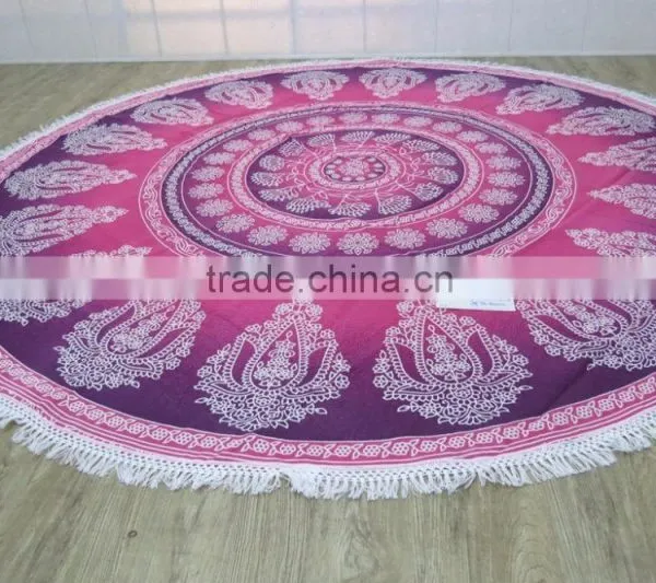 Indian Round Beach Towel Mandala Decorative Wall Hanging Yoga Mat photo-5