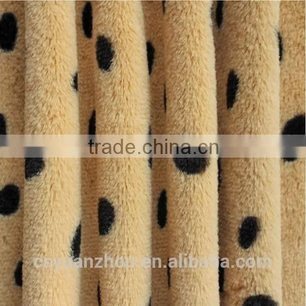 Factory Direct Sale Long Pile Polka Dot Plush Toy Fabric photo-2