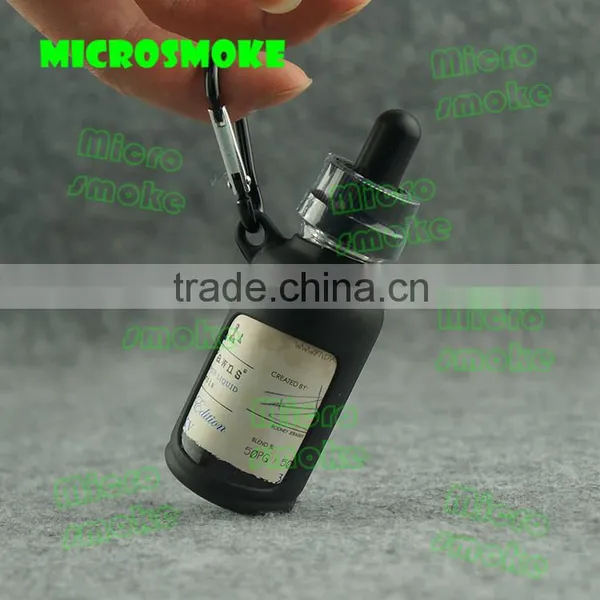 China e Liquid Bottle With e Liquid Glass Droppers Silicone Case/skin/sleeve/cover/box for 30ml Black e Liquid Bottles photo-3