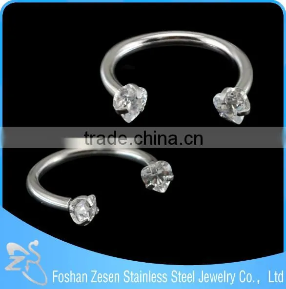 Forever Fashion Stainless Steel Horseshoe Circular Rainbow Nose Rings photo-6