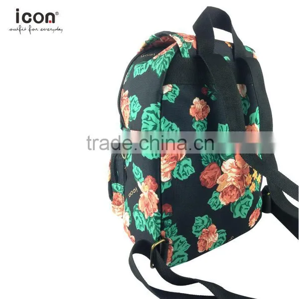600D Polyester Flower Pattern Backpack Own Design photo-4