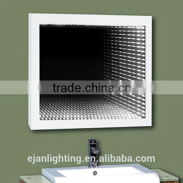 CE IP44 Bathroom Wall Mounted Rectangular Defogger Led Infinity Mirror With Light photo-2