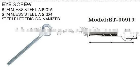 Galvanize Carabiner Wholesale High Quality Steel Electric Galvanized Eye Bolt Cabinet Hardware Manufacturers China photo-3