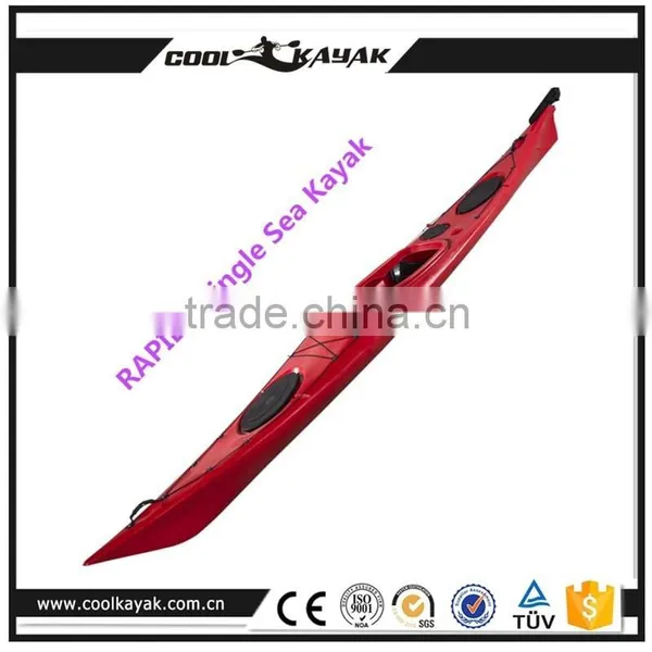 RAPIER-Single Barato Sea Kayak for Exploration From Ningbo Cool Kayak Supplier Sit-on Top Plastic Kayak With Rudder System Quality Choice photo-3