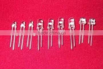 F5 Straw Hat LED Diodes Utra Bright 4.8mm Short Lead Red Green Blue Yellow Orange Pink Purple White Warm White photo-2