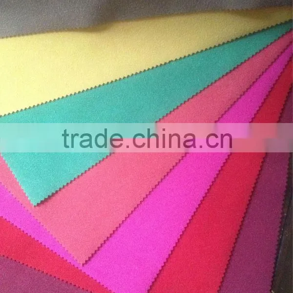 Shoe PU Leather With Flock Cow Powder on Surface photo-2