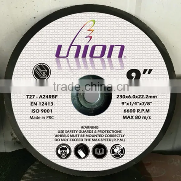 9 Inch 230X6X22.2mm DEPRESS GRINDING Disc for Metal/steeL photo-2