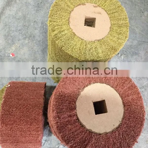 Square Hole Wire Drawing Polishing Wheel Flexible Abrasive Wheel photo-2