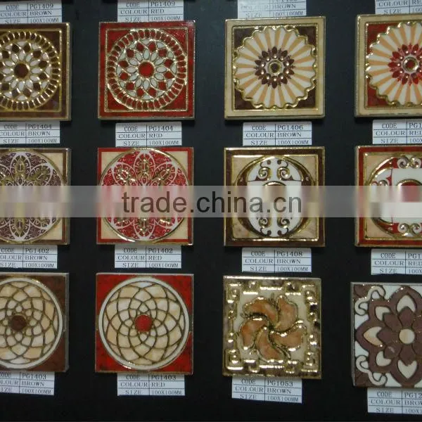 Ceramic Polishd Golden Taco 100x100MM 73X73MM TILES photo-3