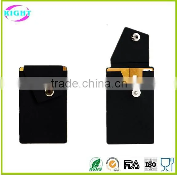 Custom 3M Sticker Silicone Credit Card Holder, ID Card Holder Backed Phone With Button photo-6