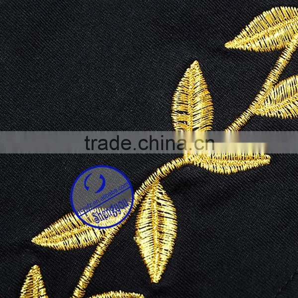 Wholesale New Design Embroidered Mens Black T-shirt photo-6