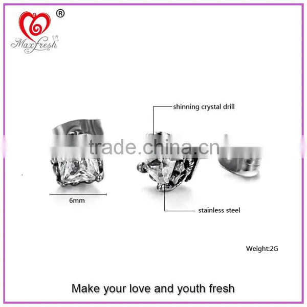 316L Stainless Steel Earrings Fancy Earring Stud Wholesale Tiny Cool Latest Fashion Women Stainless Steel Earring 2015 photo-6