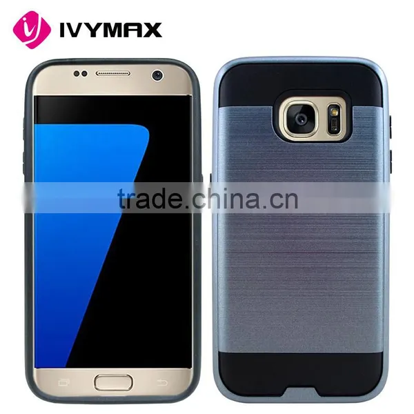 IVYMAX Top Quality Hybrid Metallic Rubberized Hard Cover Phone Case for Samsung Galaxy s7 photo-3