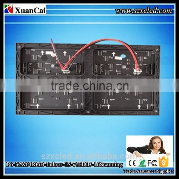 CE RoHS P6-32x64(192X384MM) Indoor Full Color RGB Panels Led Display Module Quality Choice photo-3