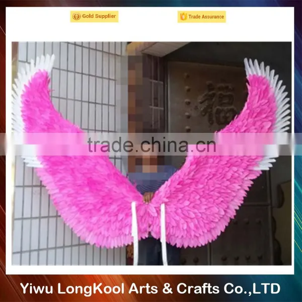 Factory Direct Sale Sext Pink Large Feather Angel Wings for Sale photo-2