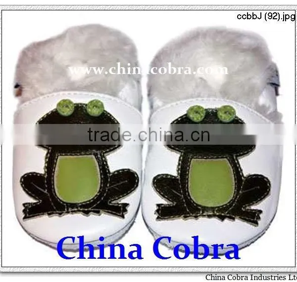 CHINA COBRA Top Quality Genuine Leather Soft Sole Baby Slippers photo-6