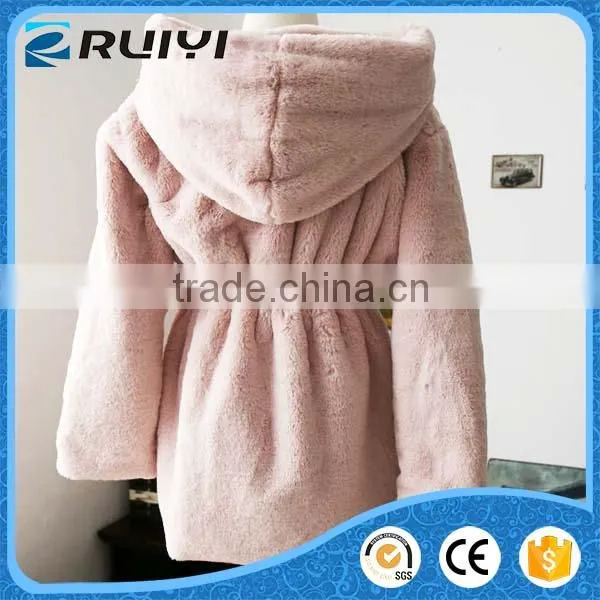 Korean Stylish Cashmere Artificial Fur Coat for Women photo-2
