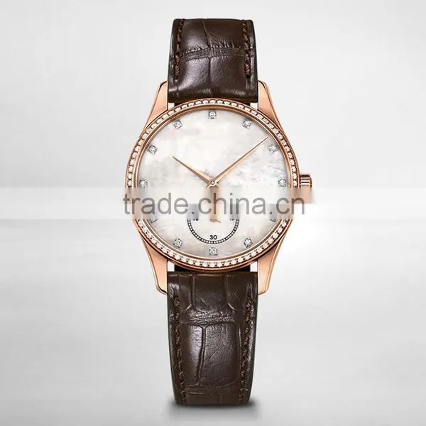 Ladies Fashion Stainless Steel and Leather Belt Watch photo-5