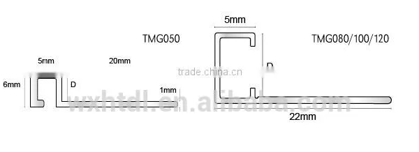 Aluminium Slenderline Square Edge Trim photo-2