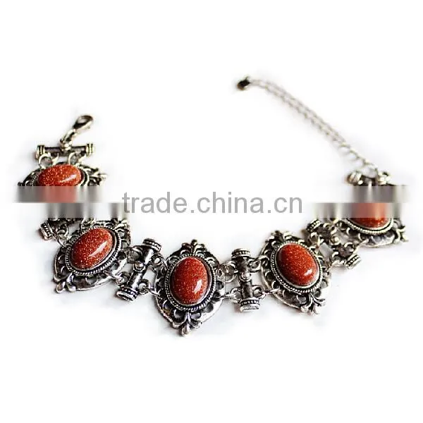 Baroque Vintage Aventurine Agate Quartz Bracelet photo-5